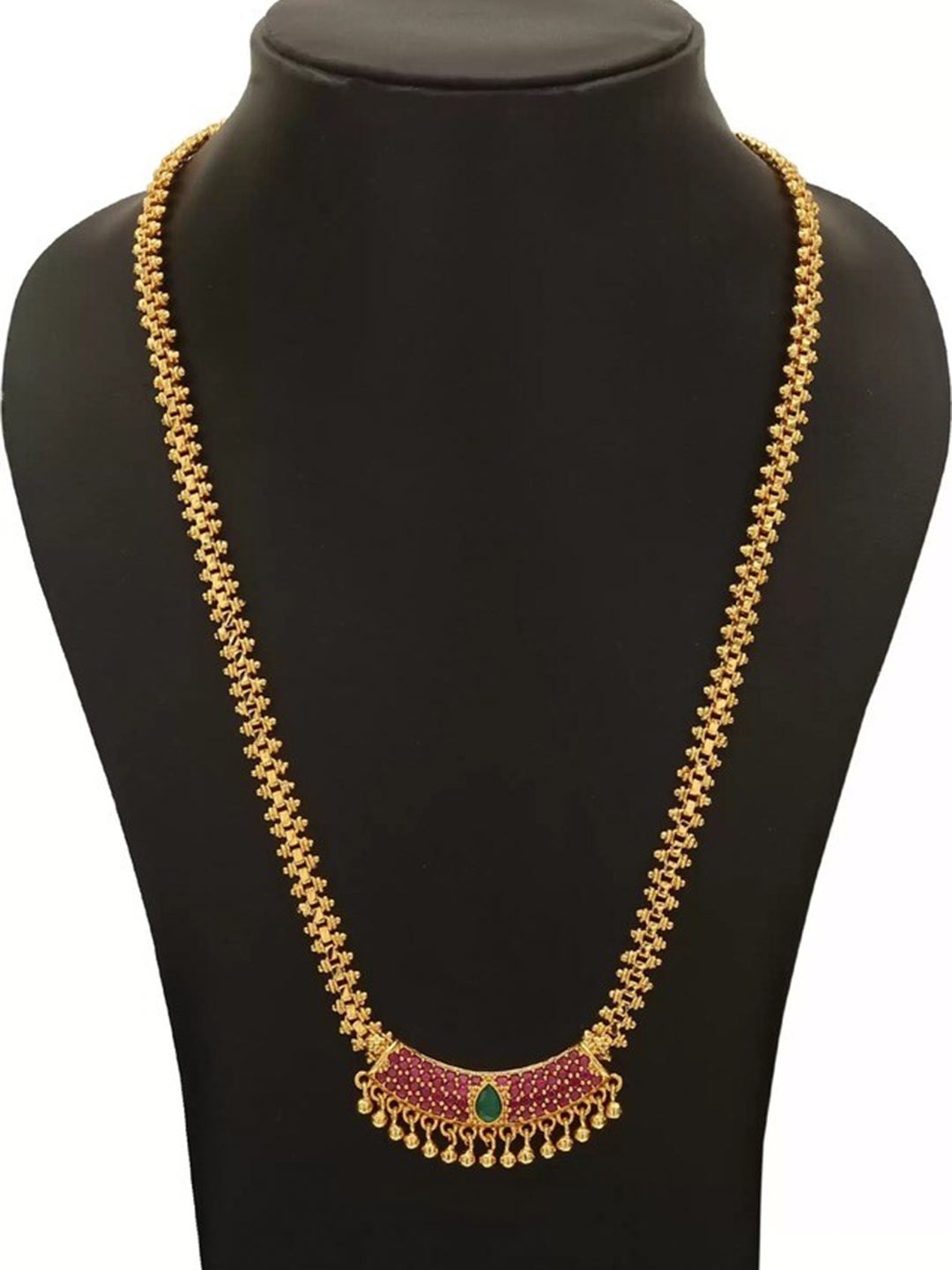 

ROFARWORD Gold-Plated Stone-Studded Necklace