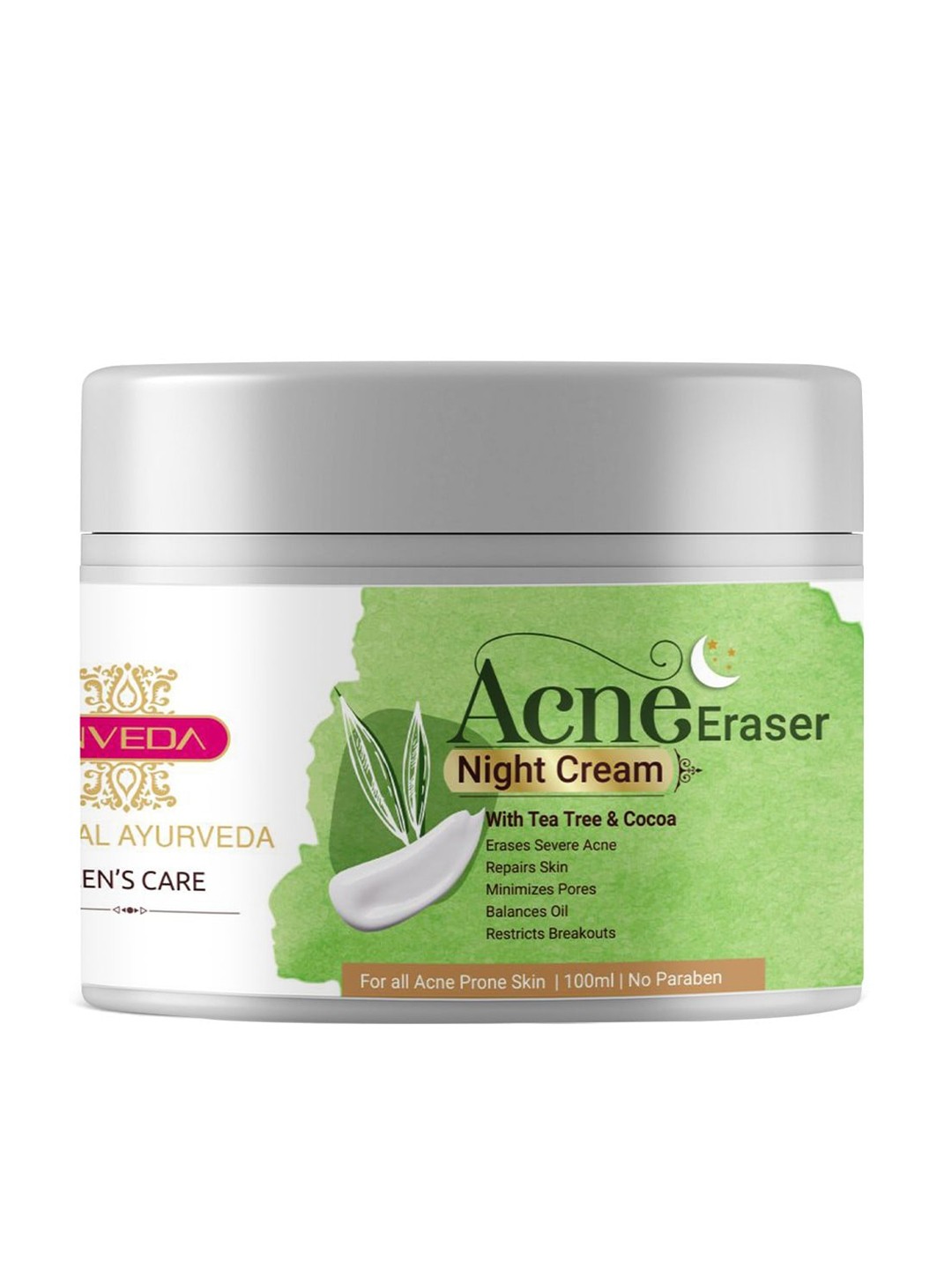 

Inveda Acne Eraser Night Cream with Tea Tree & Cocoa - 100 ml, White