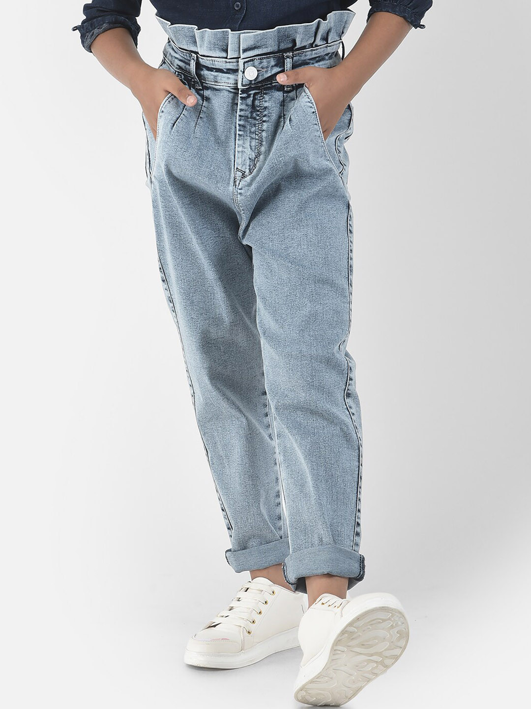 

Crimsoune Club Girls Mid-Rise Stretchable Jeans, Blue