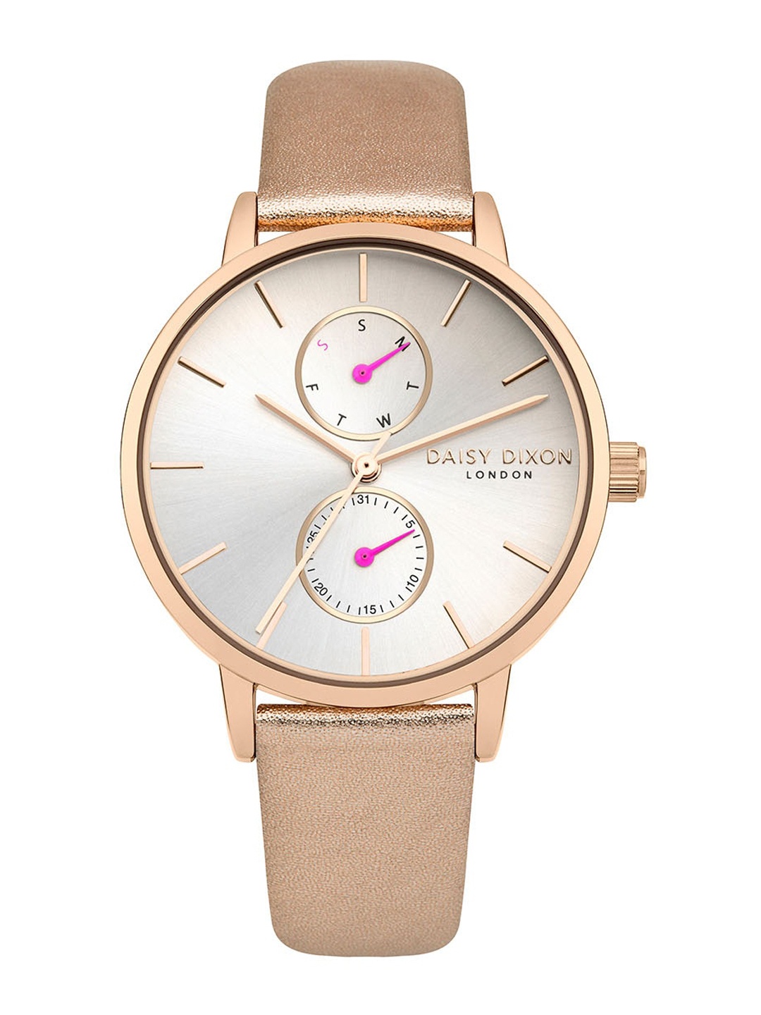 

Daisy Dixon Women Leather Straps Analogue Watch D DD086CRG, White