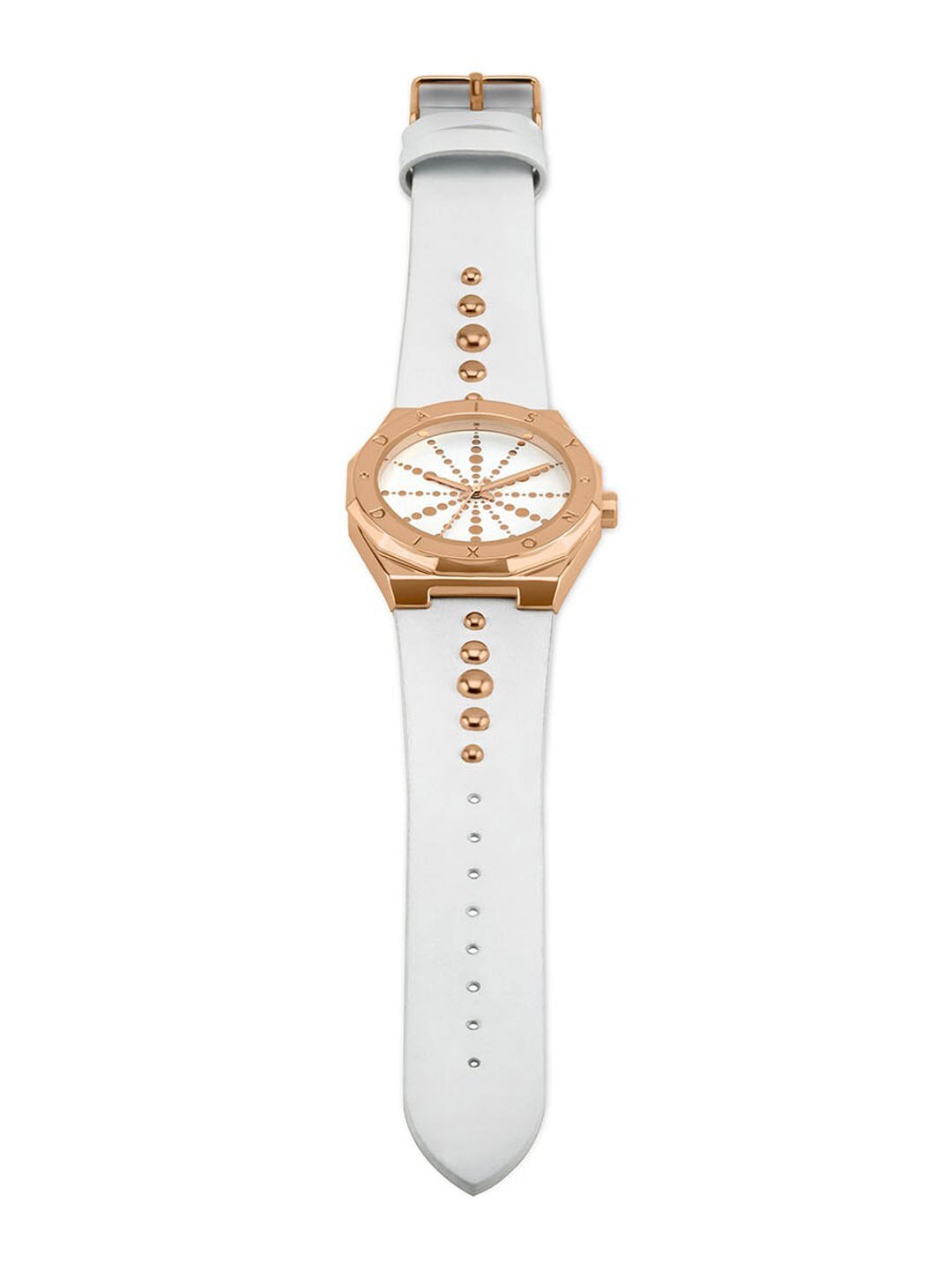 

Daisy Dixon Alessandra Women Leather Straps Analogue Watch D DD138WRG, White