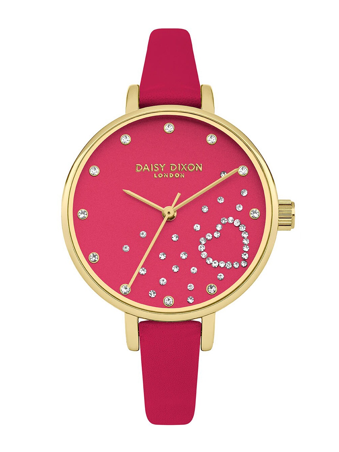 

Daisy Dixon Women Leather Straps Analogue Watch D DD083PG, Pink