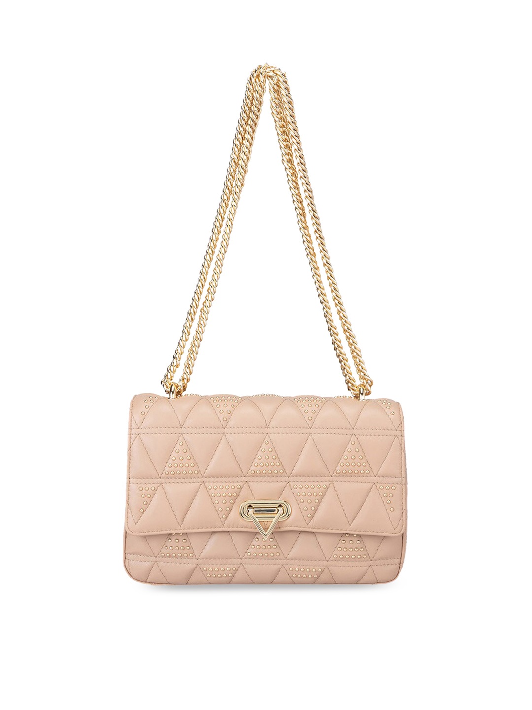 

Da Milano Textured Leather Sling Bag, Beige