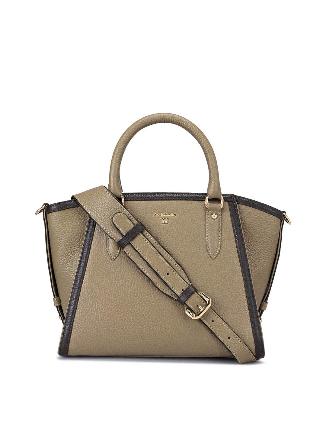 

Da Milano Textured Leather Handheld Bag, Green