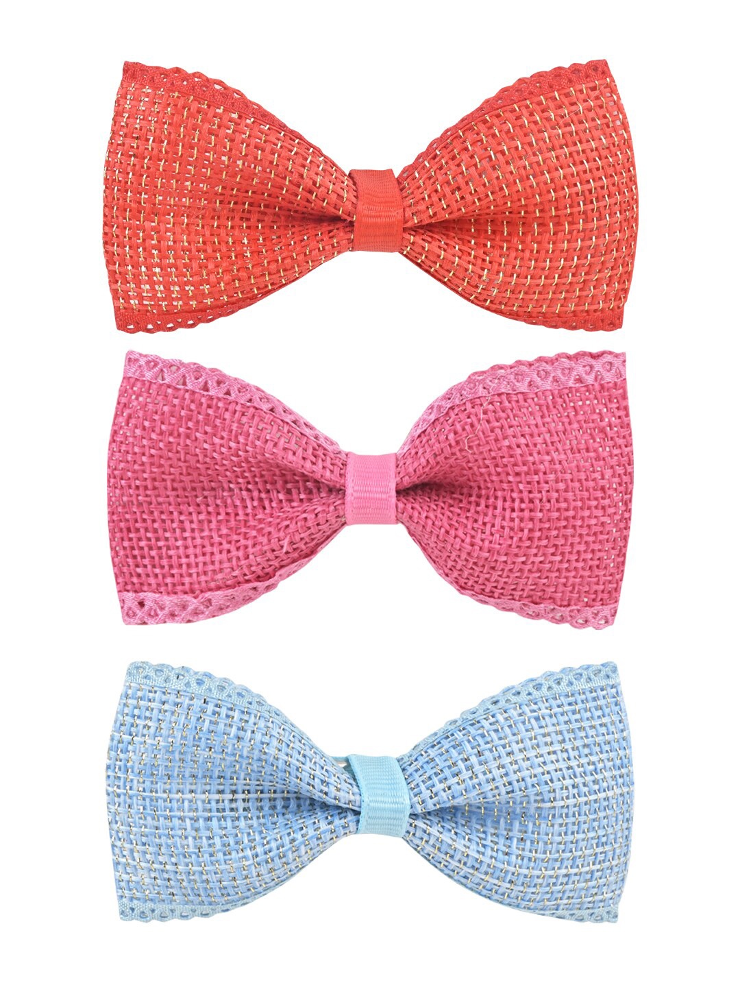 

Aye Candy Girls Set Of 3 Bow Alligator Hair Clips, Red