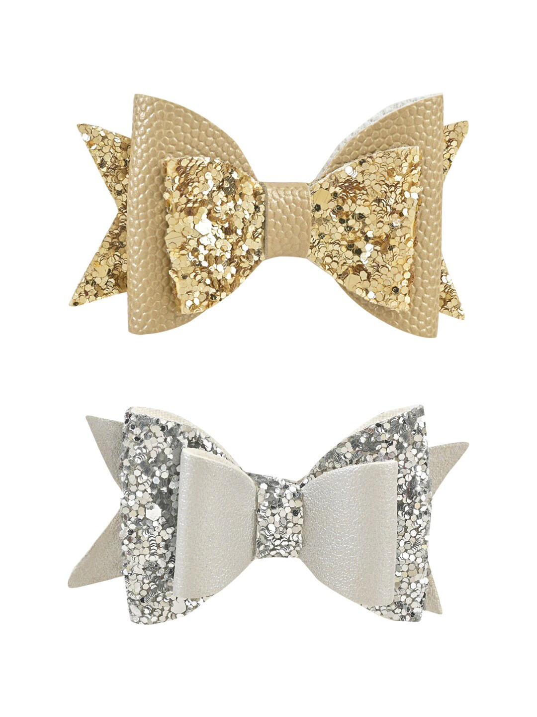 

Aye Candy Girls Set of 2 Embellished Alligator Hair Clips, Gold