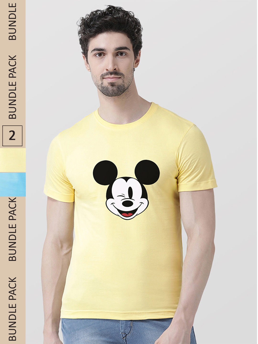 

Friskers Pack Of 2 Graphic Printed Pure Cotton T-shirt, Yellow