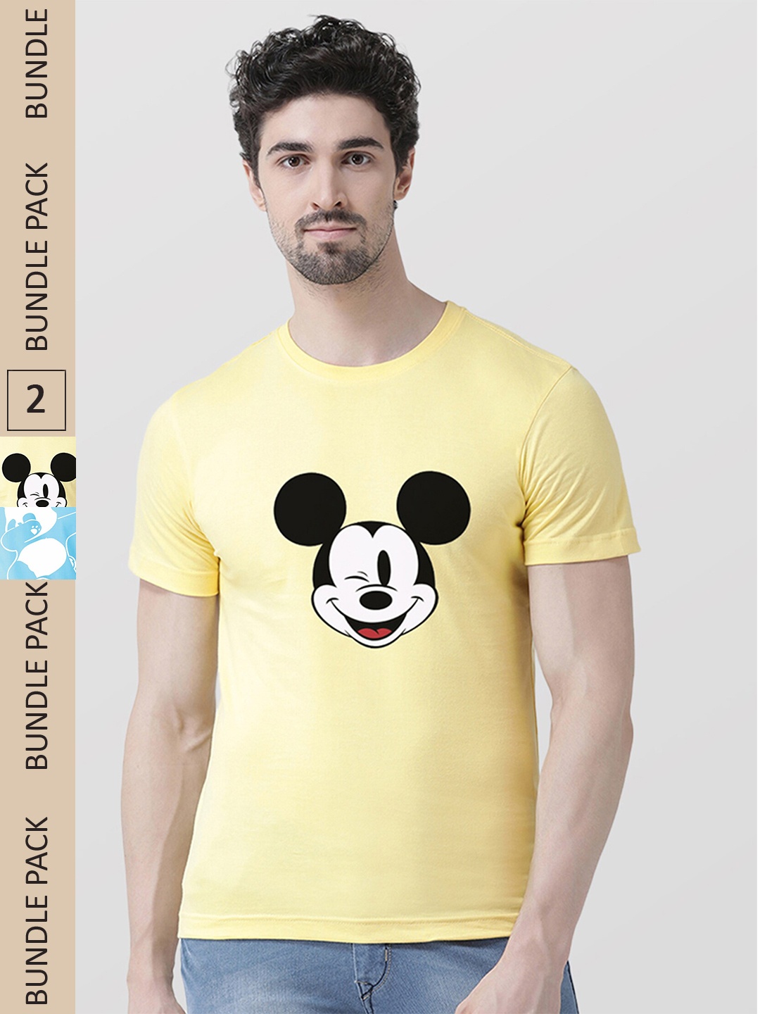 

Friskers Pack Of 2 Graphic Printed Pure Cotton T-shirt, Yellow