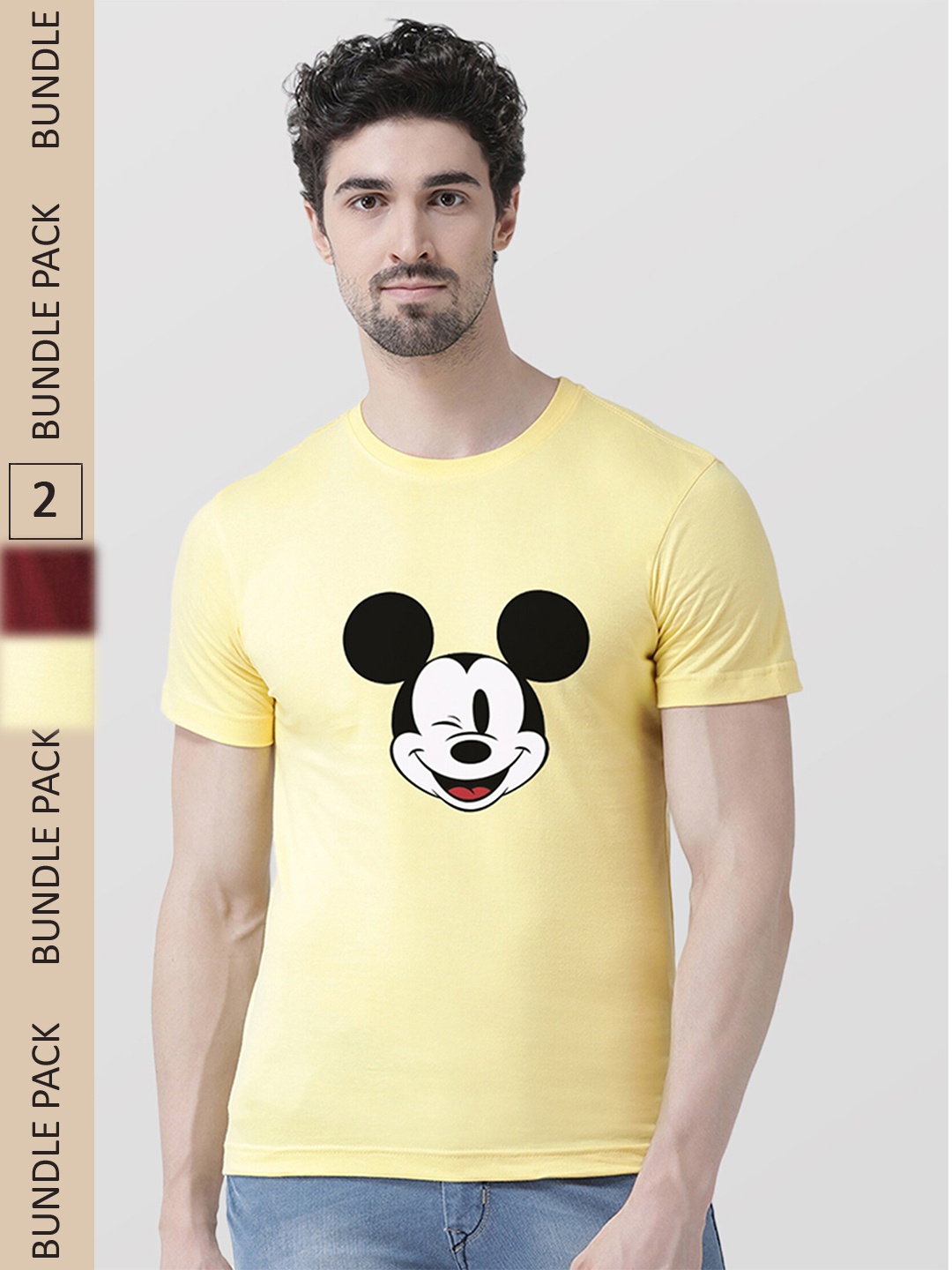 

Friskers Pack Of 2 Printed Pure Cotton T-shirt, Yellow