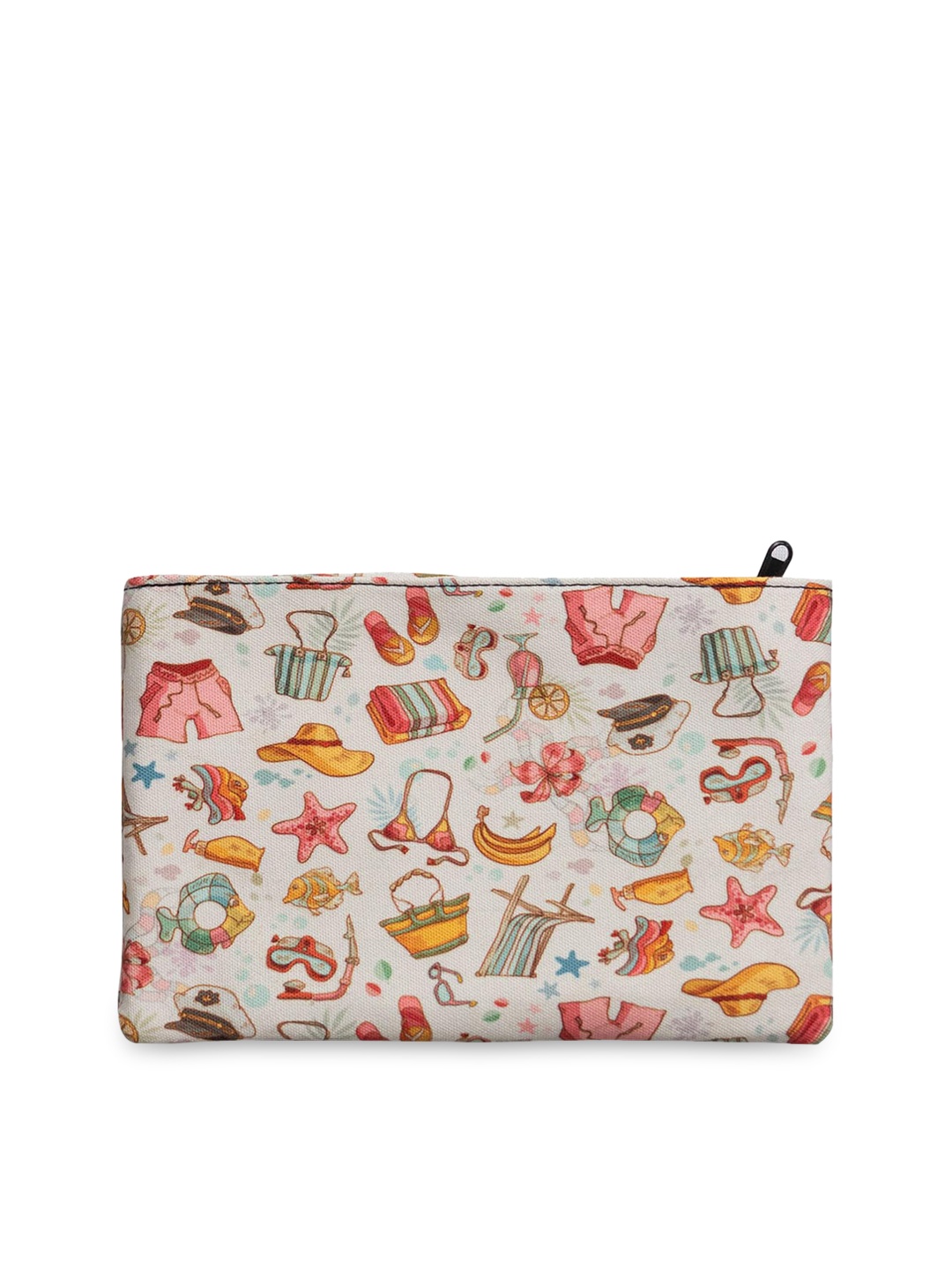

BandBox Multicoloured Printed Handheld Bag, Cream