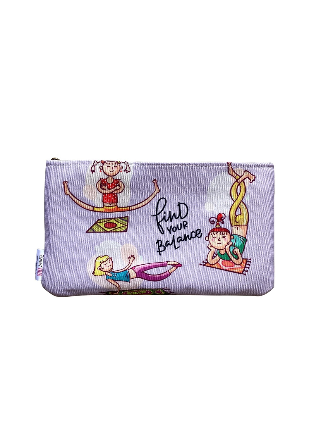 

BandBox Women Typography Printed Travel Pouch, Lavender