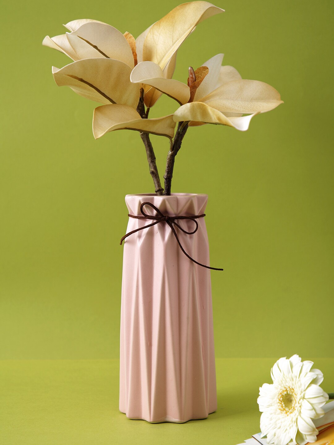 

TAYHAA Pink Textured Ceramic Flower Vase