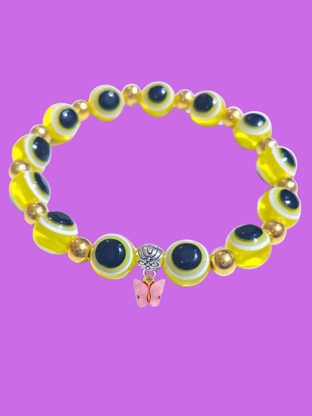 

Pinapes Beaded Charm Bracelet, Yellow