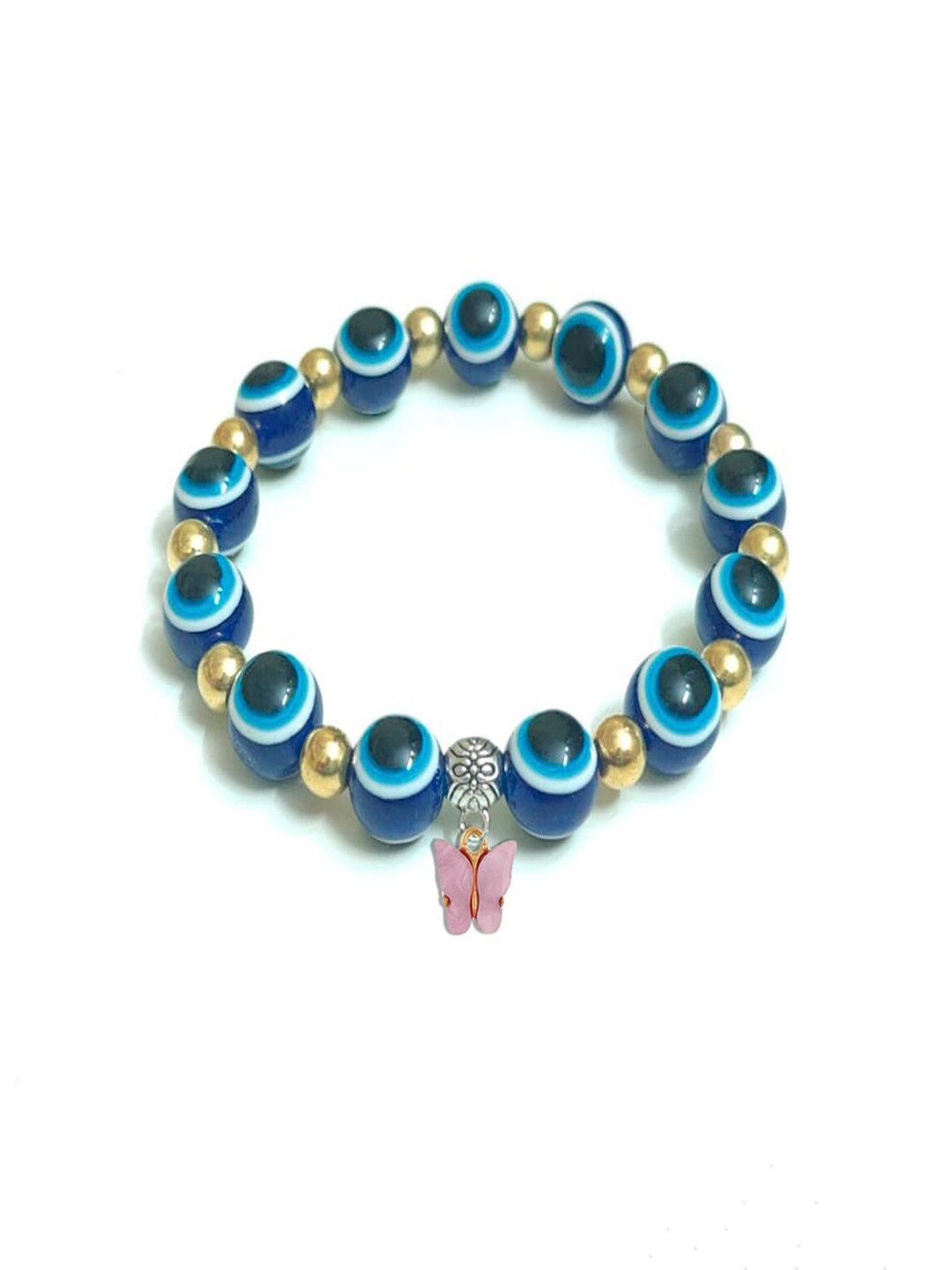 

Pinapes Beaded Elasticated Bracelet, Blue