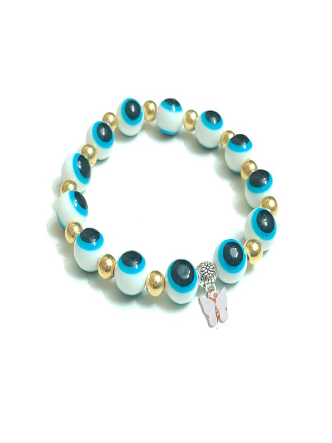 

Pinapes Beaded Elasticated Bracelet, Blue