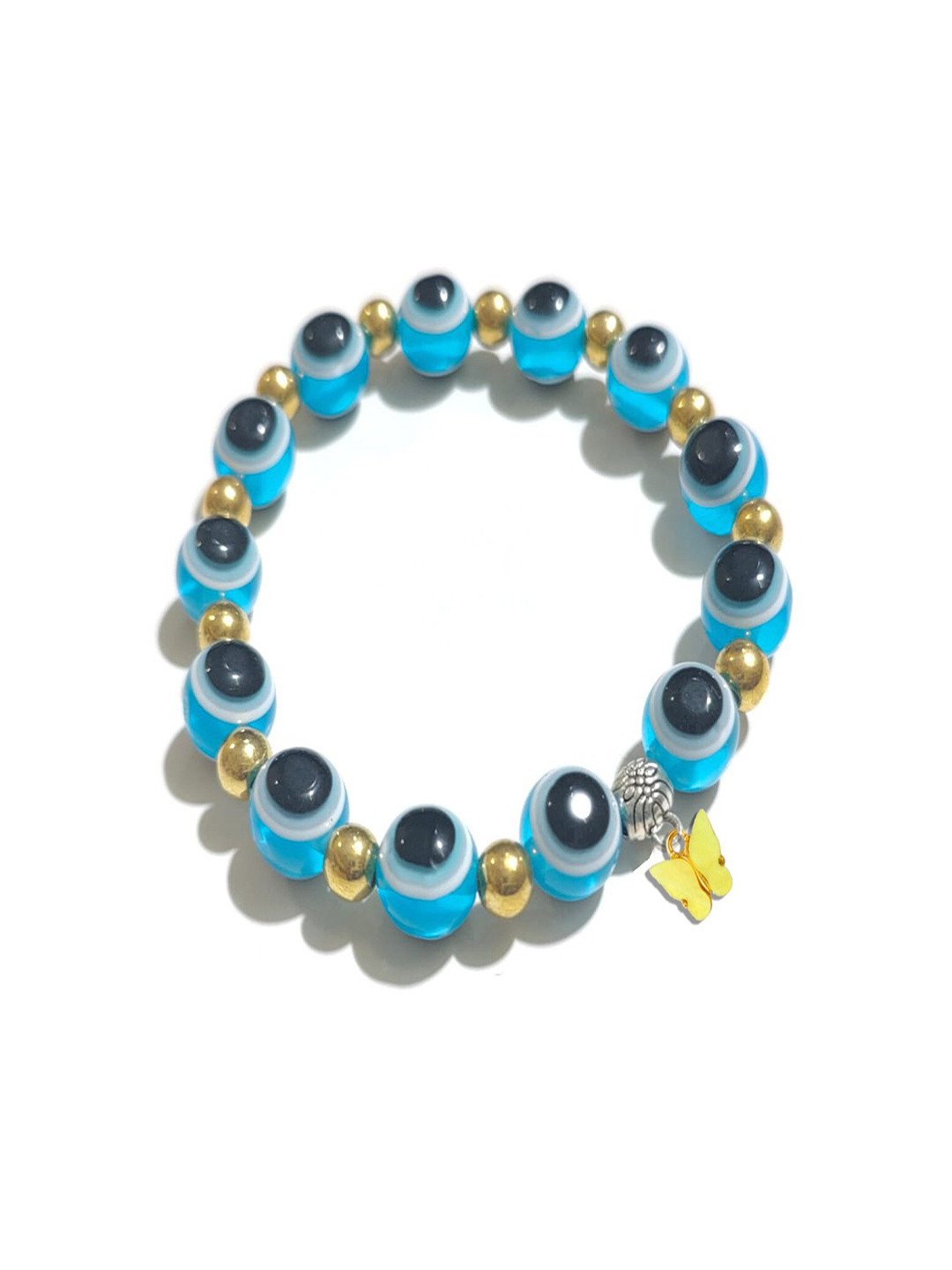 

Pinapes Artificial Beads Charm Bracelet, Gold