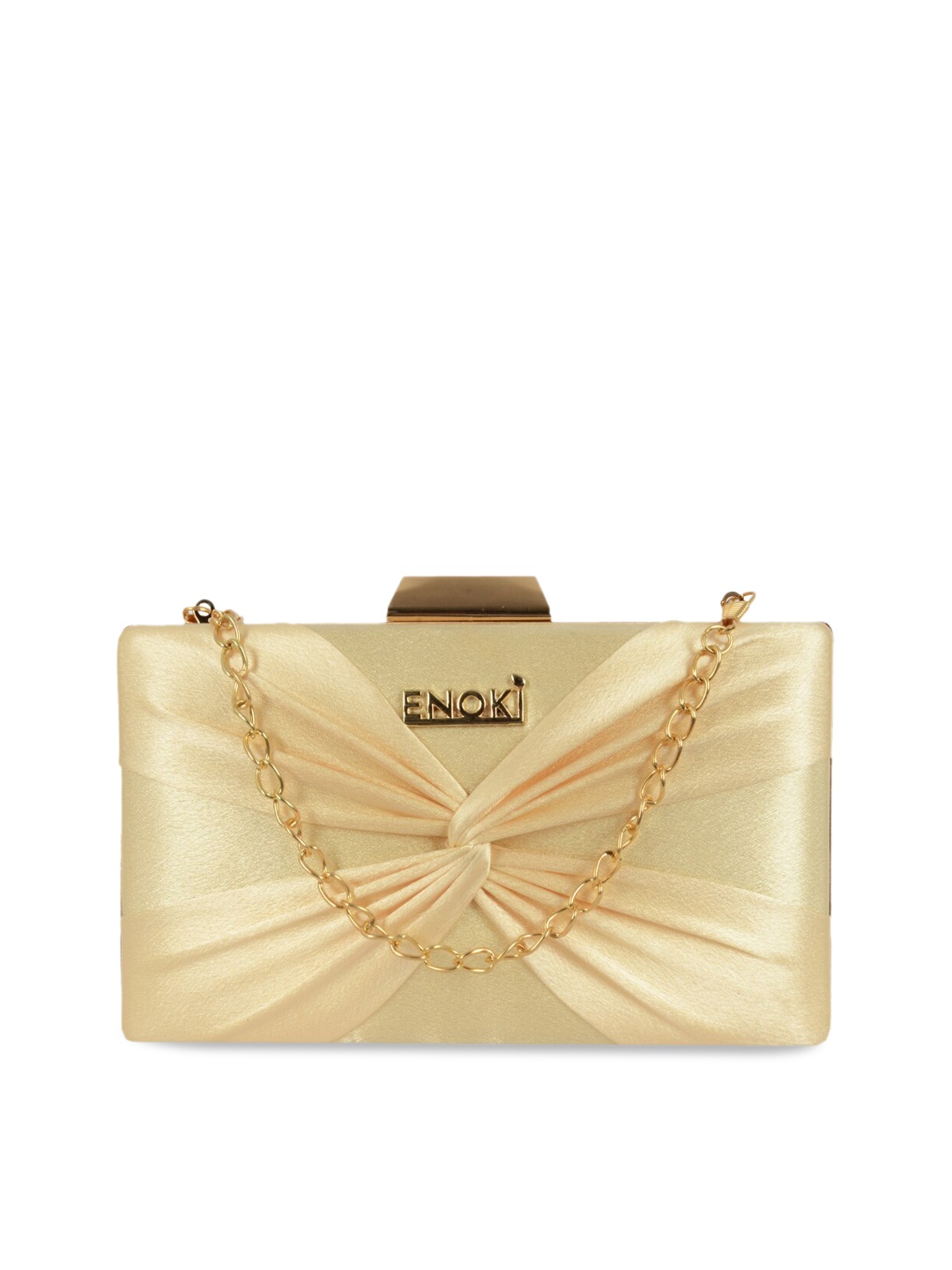 

ENOKI Structured Sling Bag with Twist, Gold
