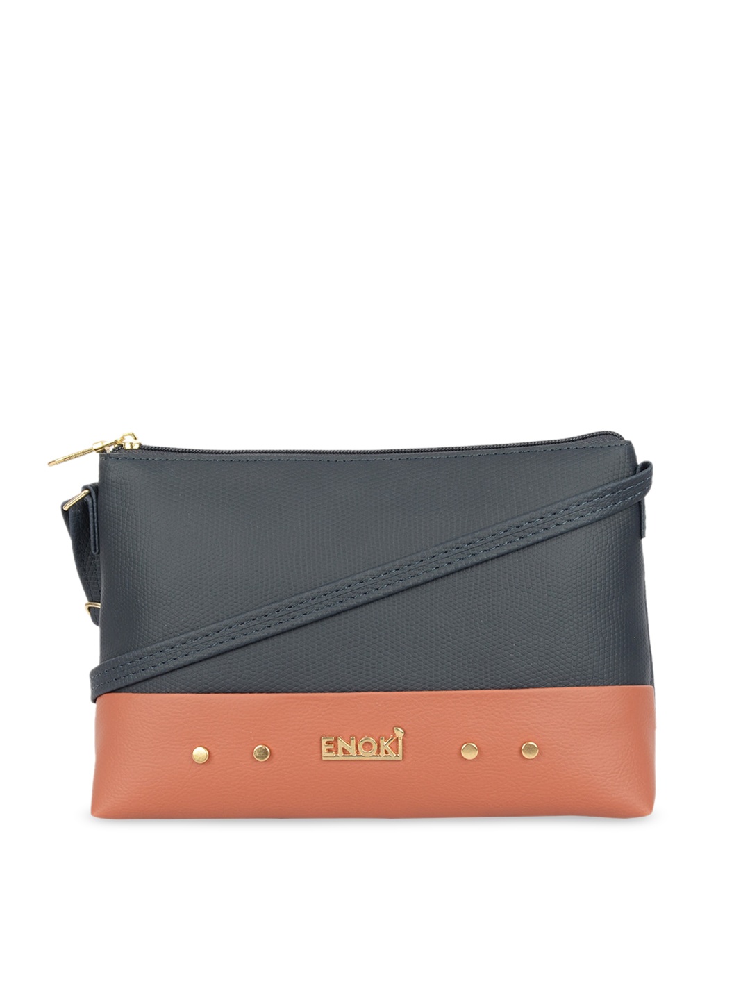 

ENOKI Colourblocked Structured Sling Bag, Blue