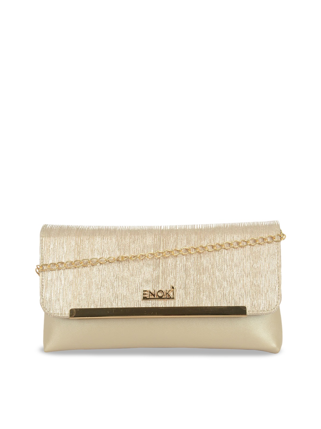 

ENOKI Textured Structured Sling Bag, Gold