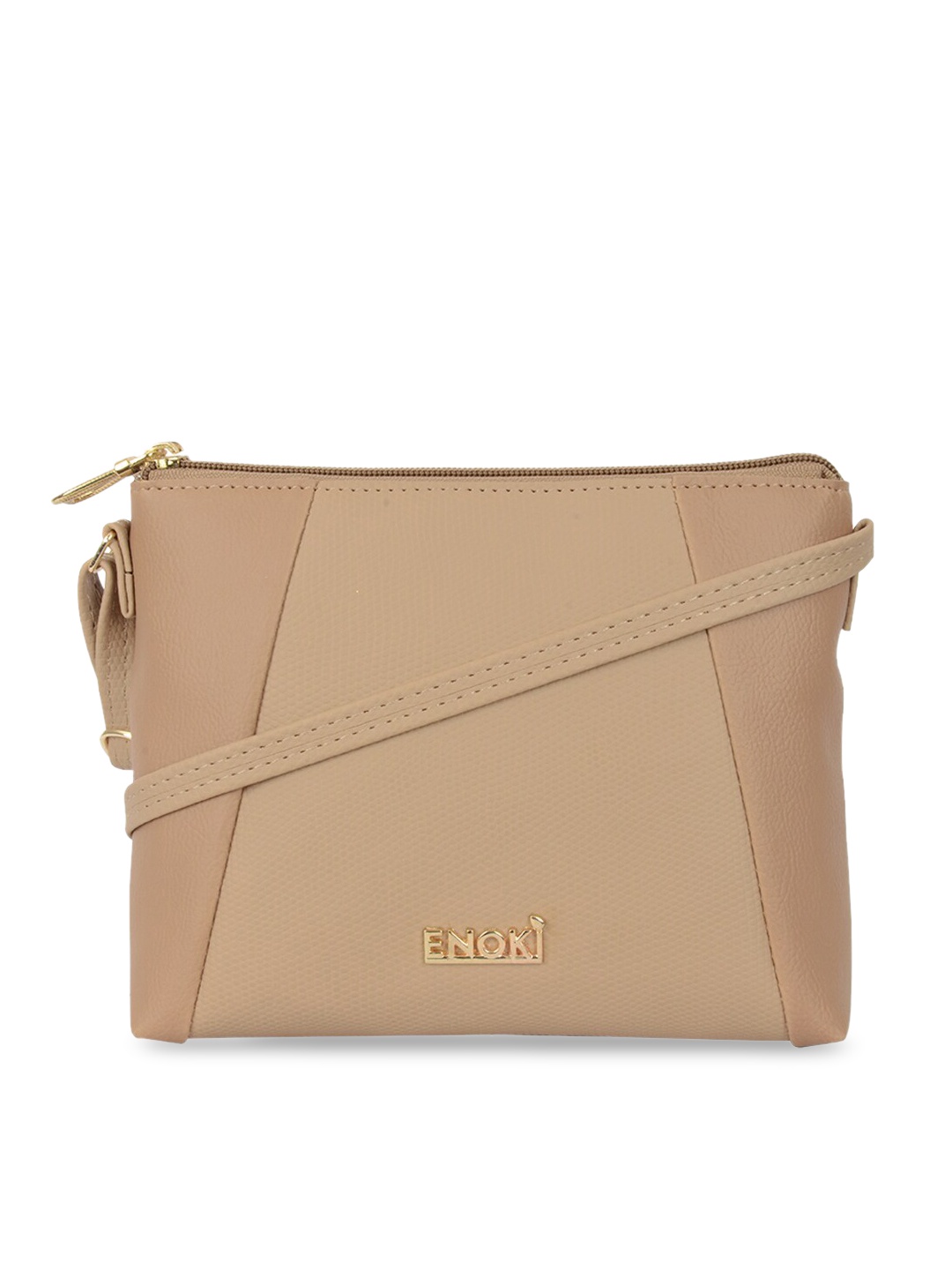 

ENOKI Structured Sling Bag with Bow Detail, Beige