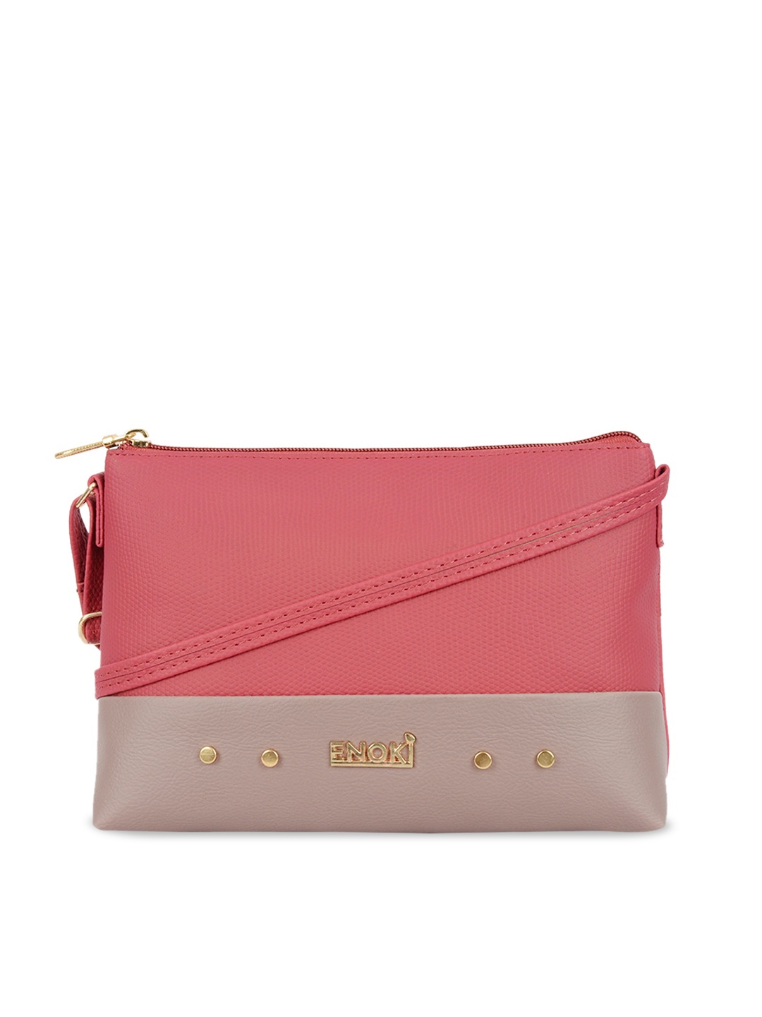 

ENOKI Textured Structured Sling Bag, Pink