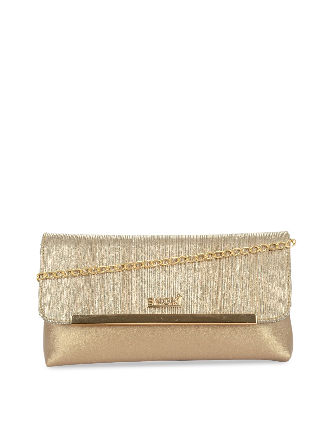 

ENOKI Women Textured Swagger Sling Bag, Bronze