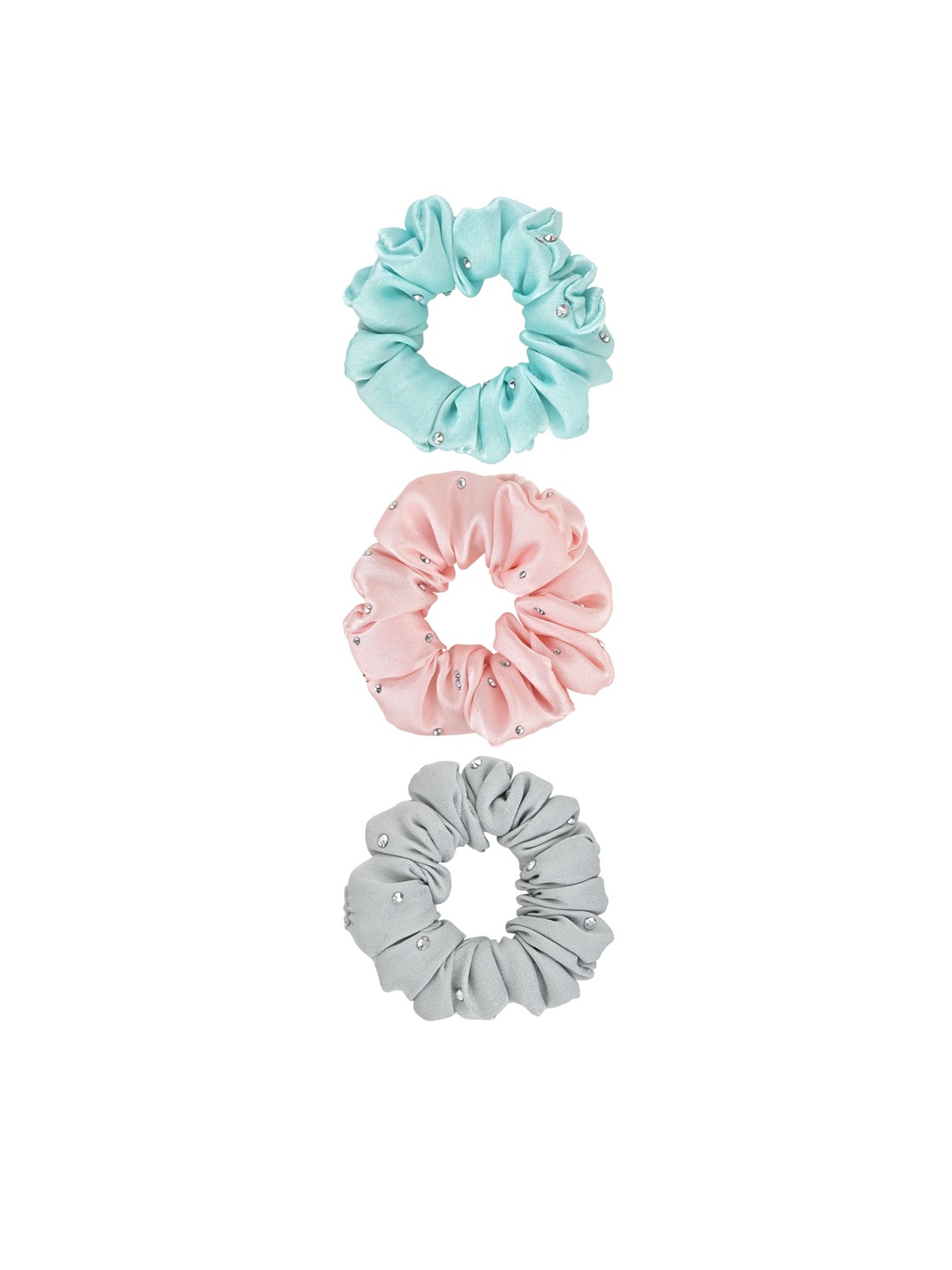 

Aye Candy Girls Set of 3 Embellished Detail Scrunhies, Pink