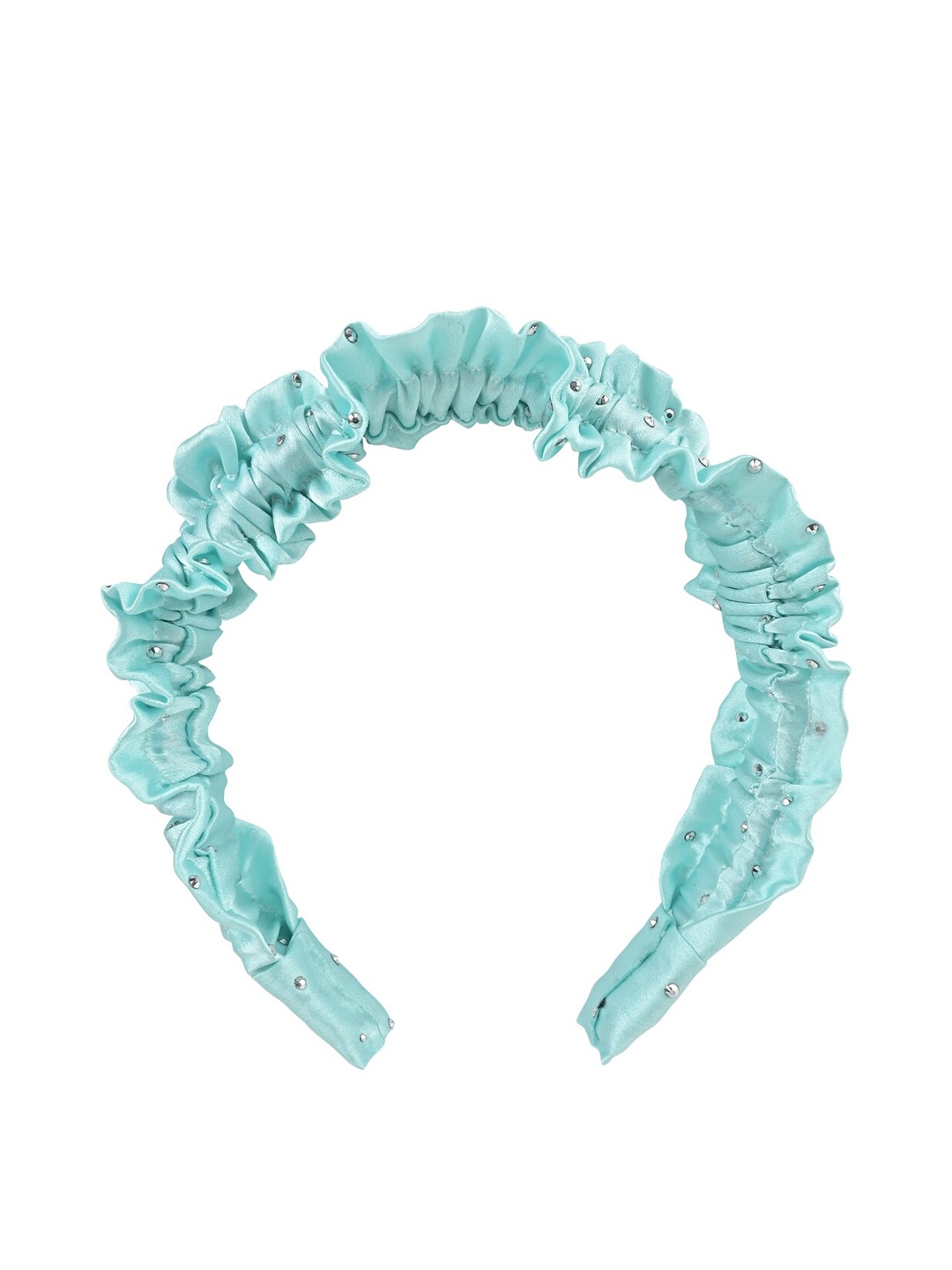 

Aye Candy Girls Embellished Ruffle Hairband, Teal