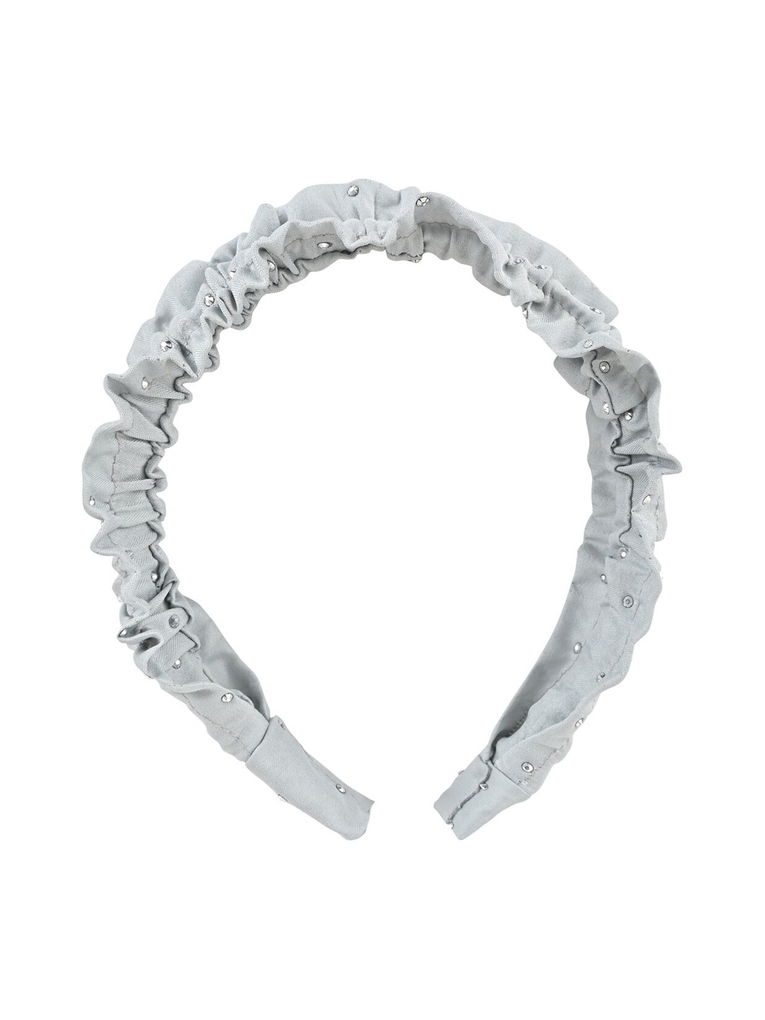 

Aye Candy Broad Ruffle Hairband, Grey