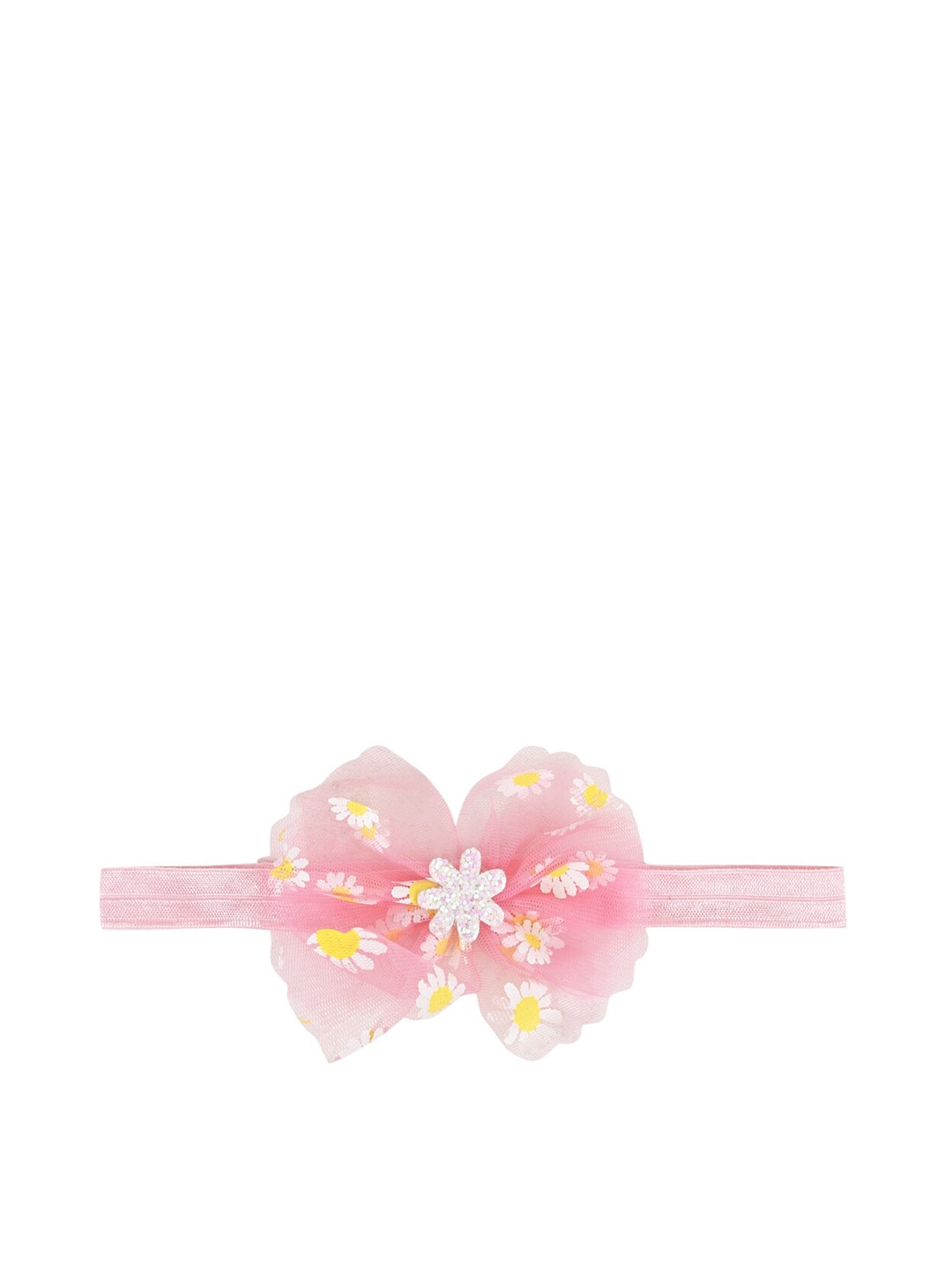 

Aye Candy Daisy Tulle Headband, Pink