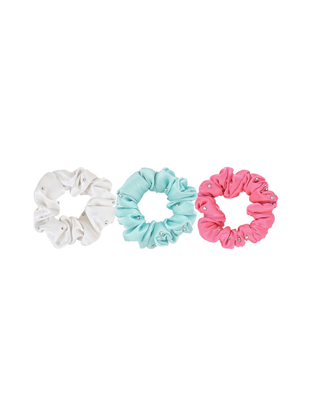 

Aye Candy Girls Set Of 3 Embellished Detail Rubberbands, Blue