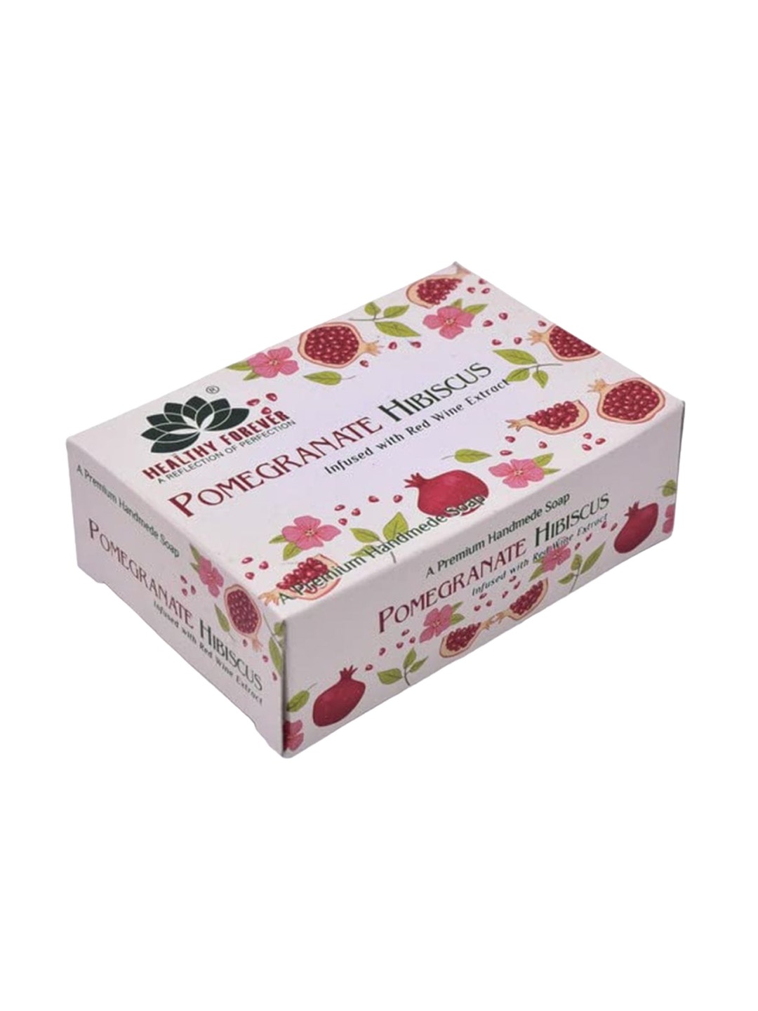 

HEALTHY FOREVER Pomegranate Hibiscus Soap with Red Wine Extracts - 120g, White