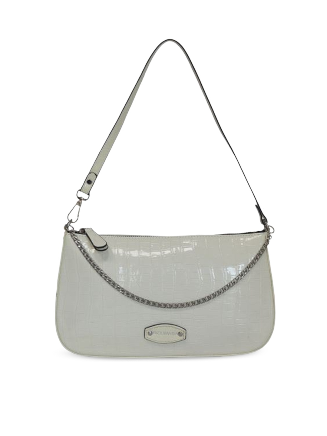 

Belwaba Textured Structured Shoulder Bag, White