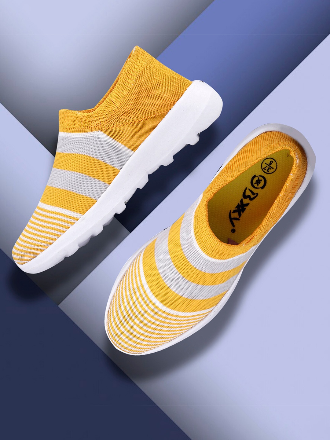

Bxxy Women Mesh Slip-On Running Non-Marking Shoes, Yellow