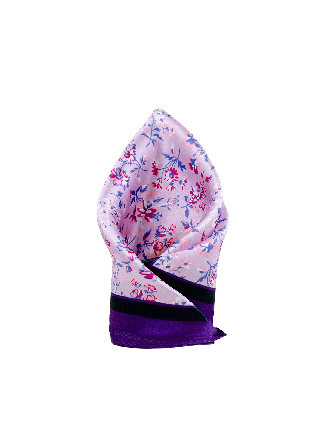 

Tossido Purple Printed Silk Pocket Square