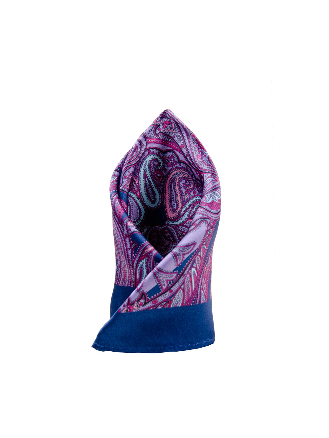 

Tossido Blue Printed Silk Pocket Square