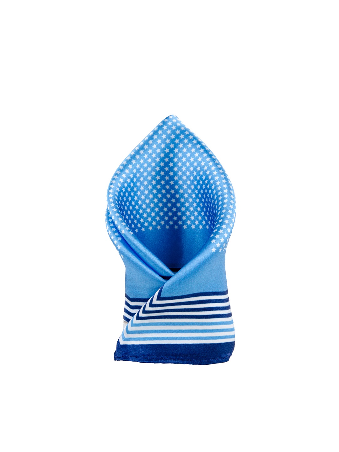 

Tossido Blue Printed Silk Pocket Square