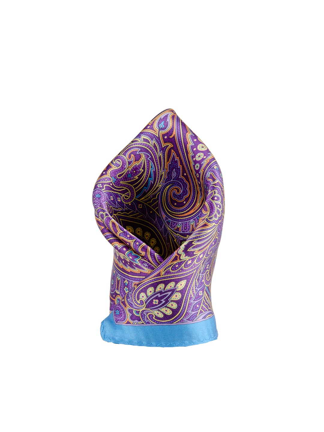 

Tossido Purple Printed Silk Pocket Square