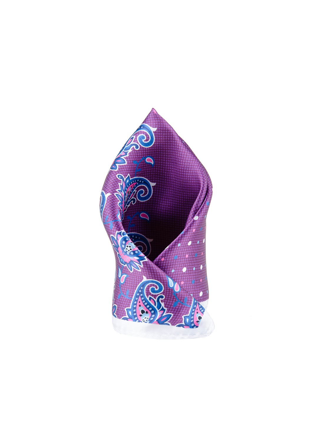 

Tossido Purple Printed Silk Pocket Square