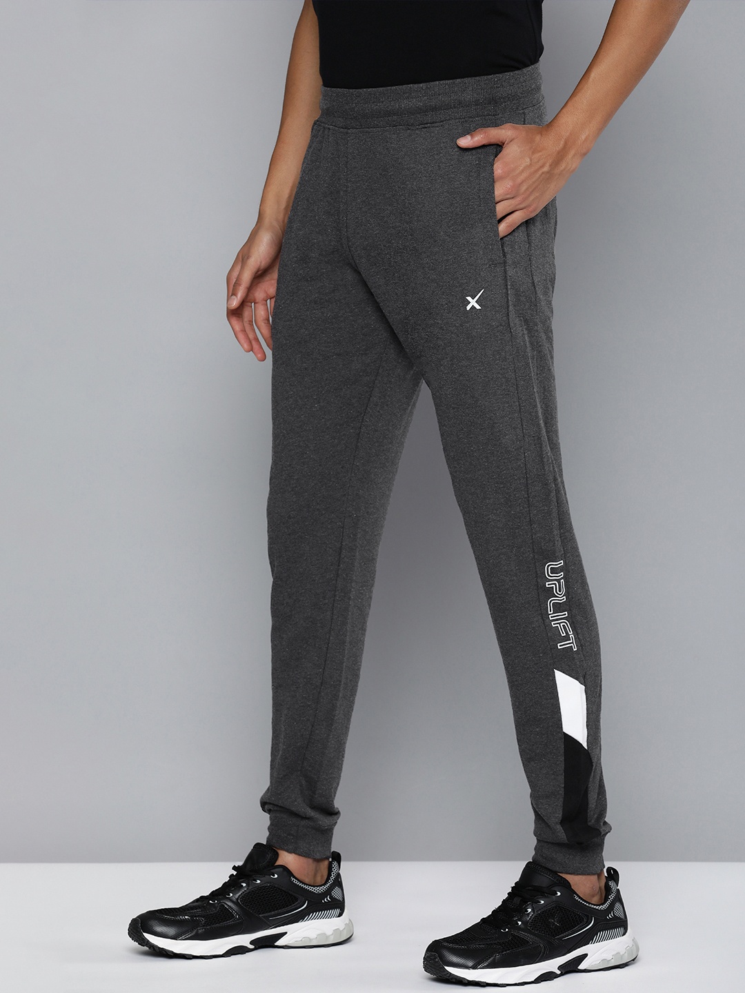 

HRX by Hrithik Roshan Men Typography Regular Fit Joggers, Charcoal