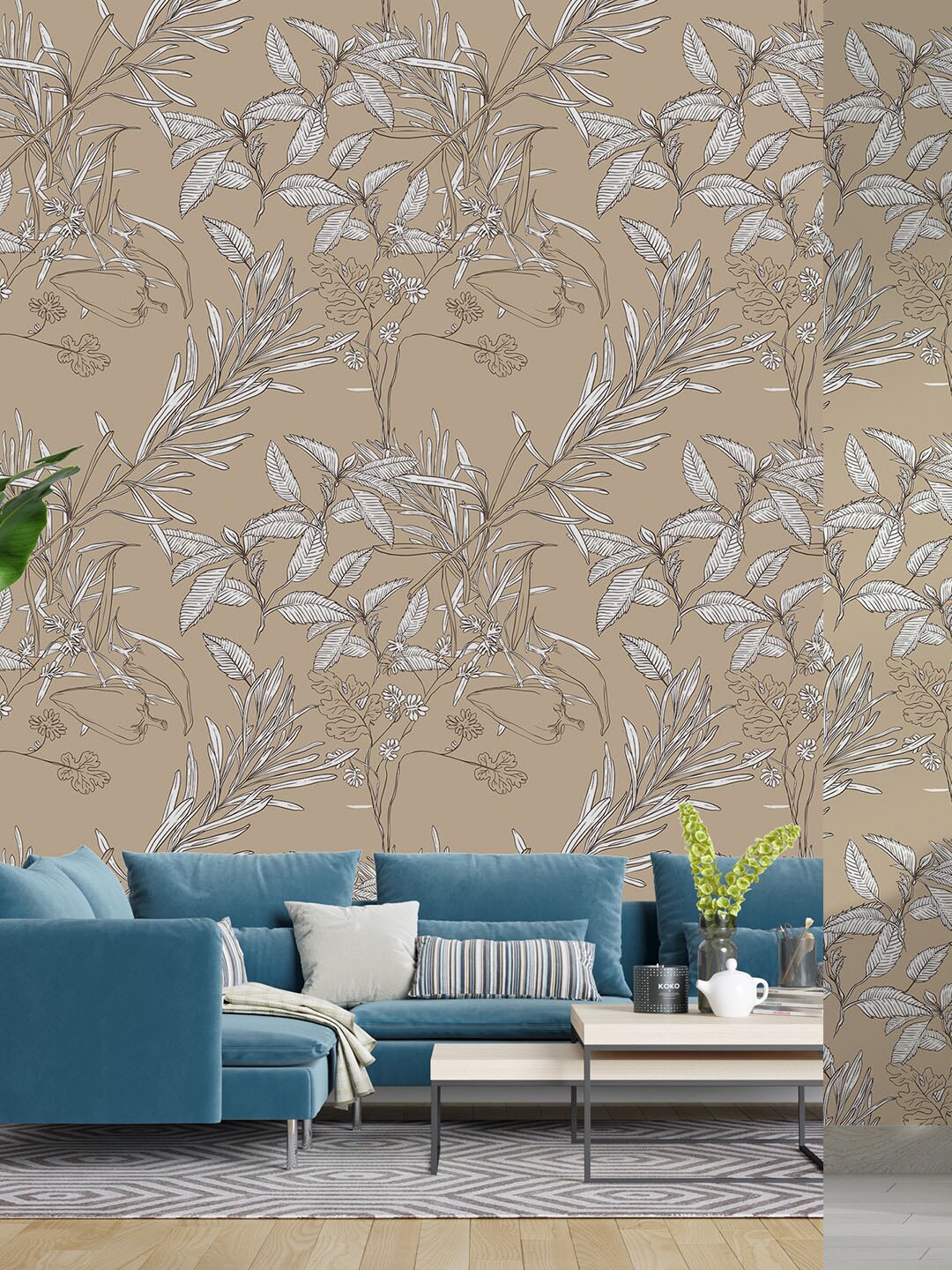 

PAPER PLANE DESIGN Beige & White Printed Waterproof Wallpaper