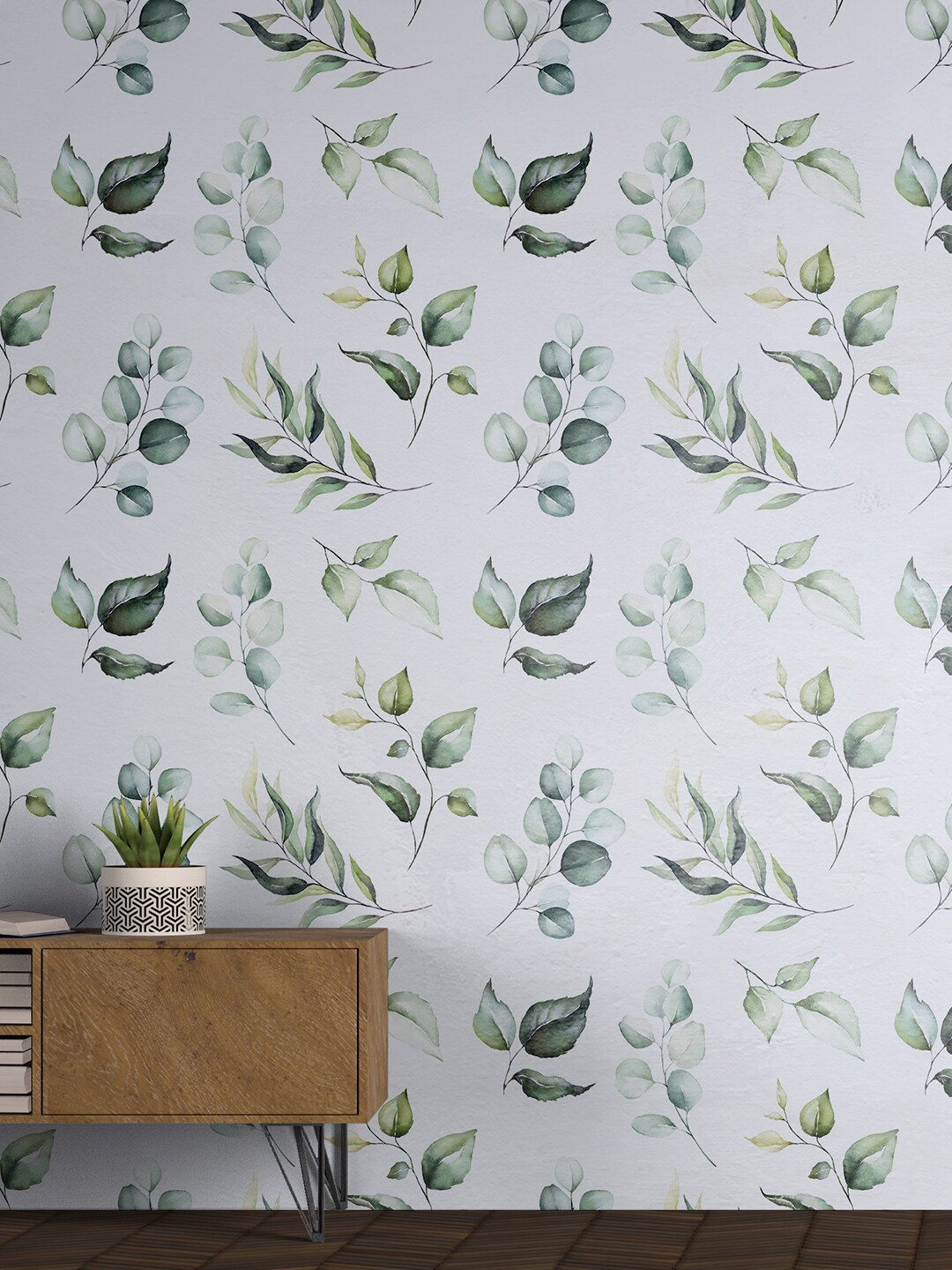 

PAPER PLANE DESIGN White & Green Printed Waterproof Wallpaper