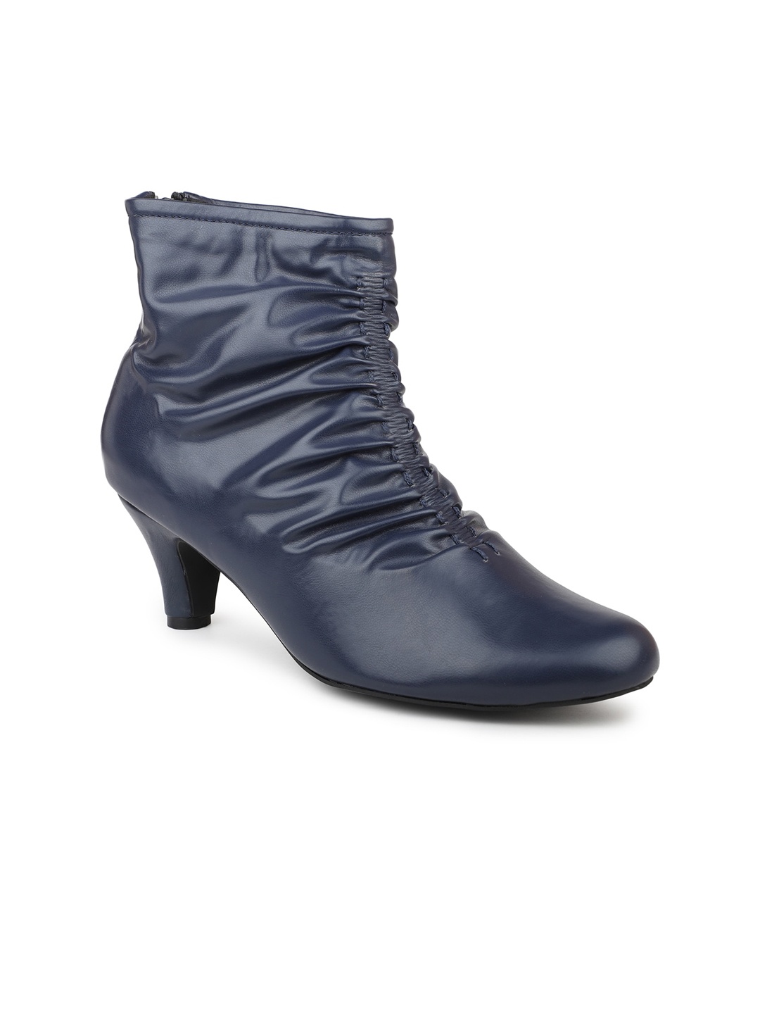 

Inc 5 Women Mid Top Kitten Heel Slouchy Boots, Navy blue