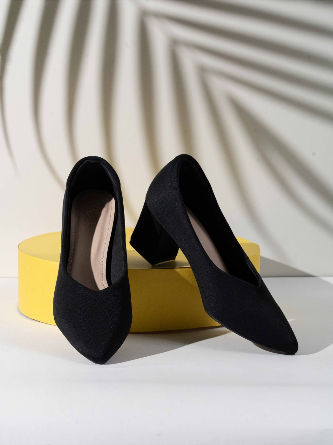 

Inc 5 Textured Block Heel Pumps, Black