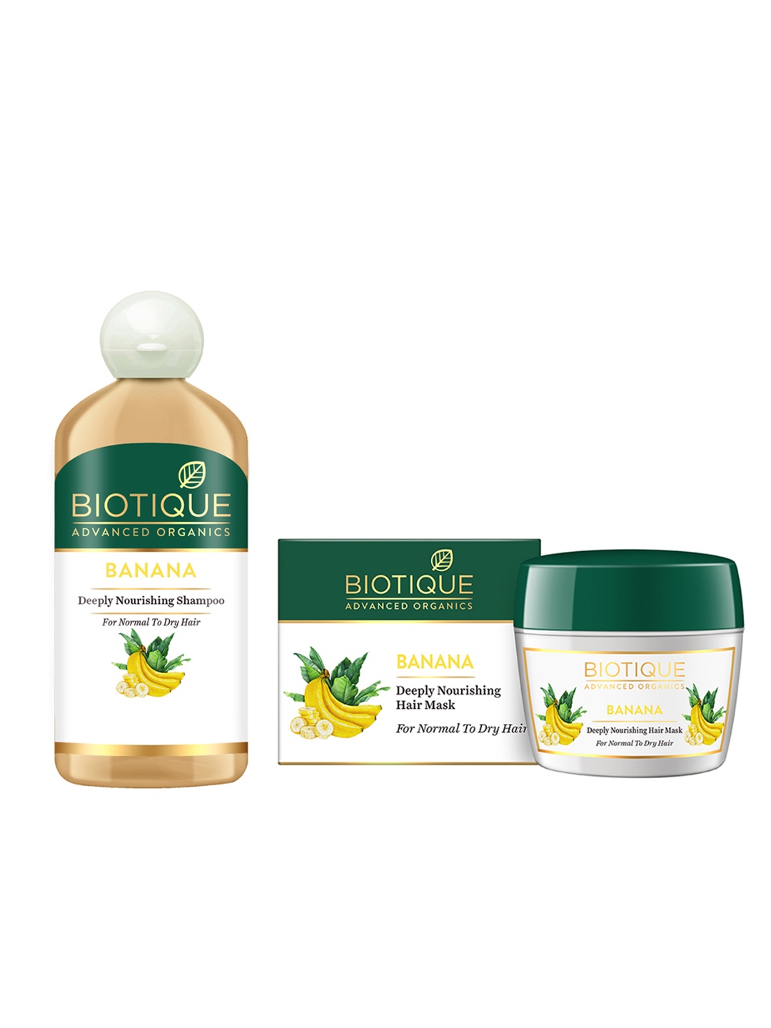 

Biotique Banana Shampoo - 300 ml & Hair Mask - 175 g, White