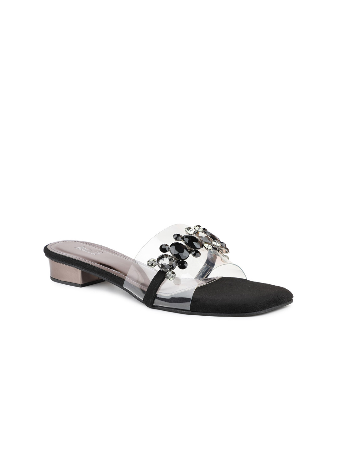 

Inc 5 Embellished Open Toe Block Heels, Black