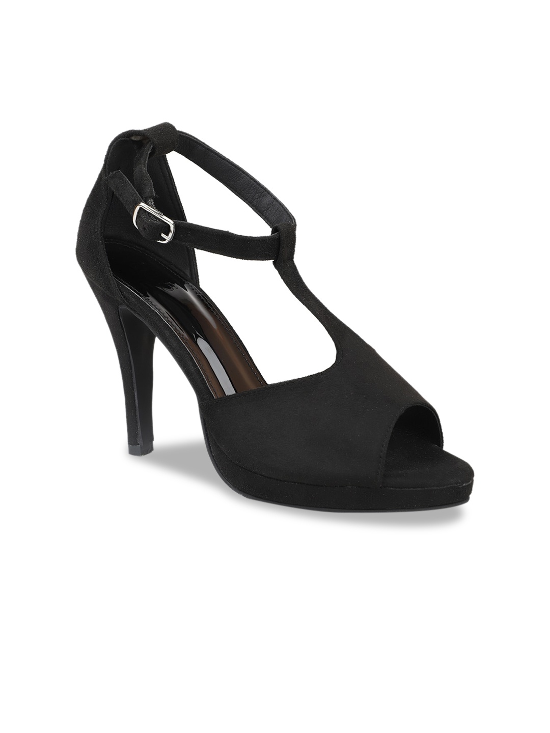 

Inc 5 Ankle Loop Stiletto Peep Toes, Black