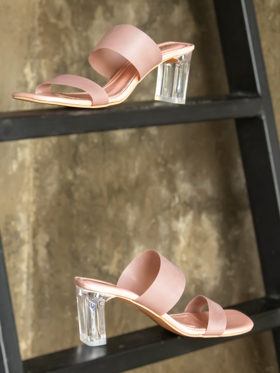 

Inc 5 Block Heels with Open Toe, Pink