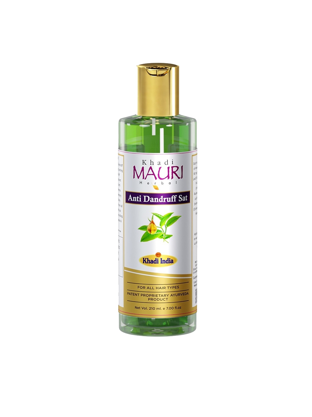 

Khadi Mauri Herbal With Tea Tree Oil, Neem & Rosemary Anti Dandruff Herbal Shampoo-210ml, White