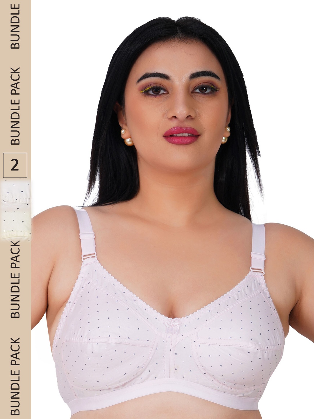 

LADYLAND Pack Of 2 Assorted Printed Non Padded Non-Wired Cotton All Day Comfort Bra